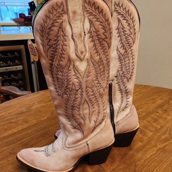 Corral Rose Pink Cowboy  Cowgirl Boots Size 8 E1447 - Picture 11 of 16